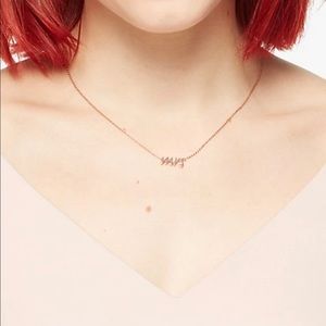 Kate spade Rose gold necklace  ‘Mrs’